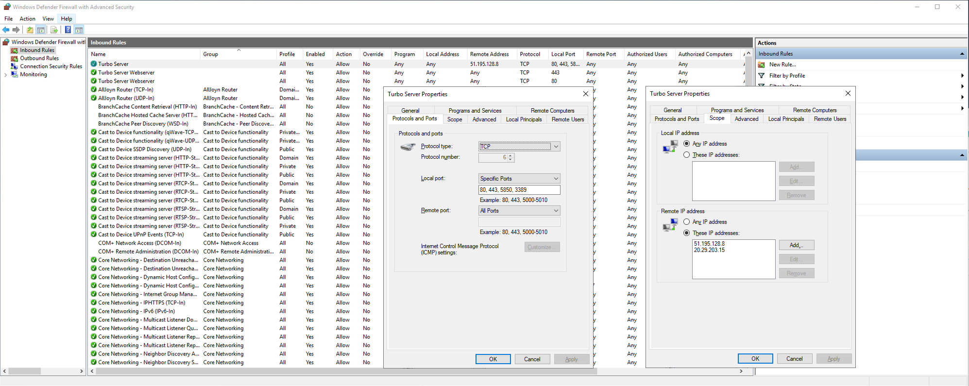 Application-Server-Ports