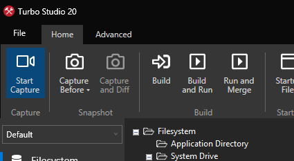 Turbo Studio Start Capture