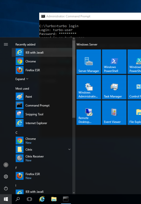 Citrix installi start menu