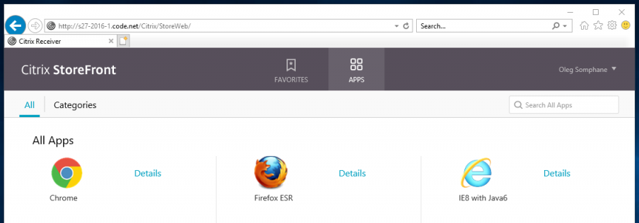 Citrix StoreFront