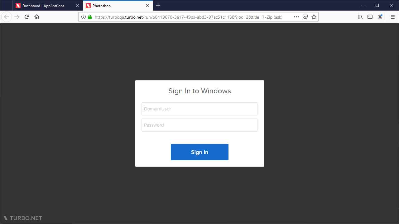 HTML5 Windows login