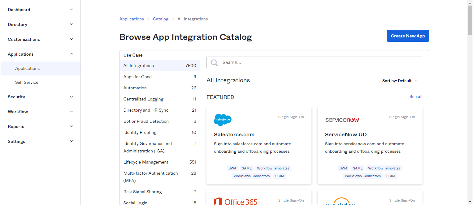 Okta 1 App Integration