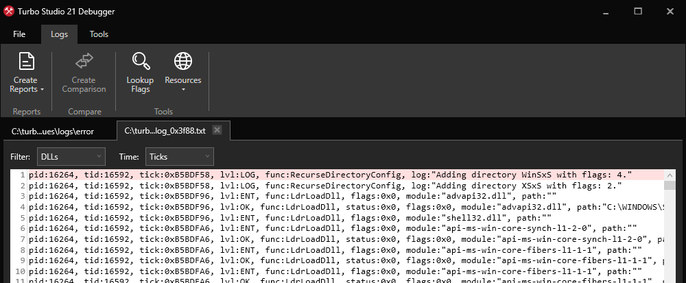 Process Log Filter DLL