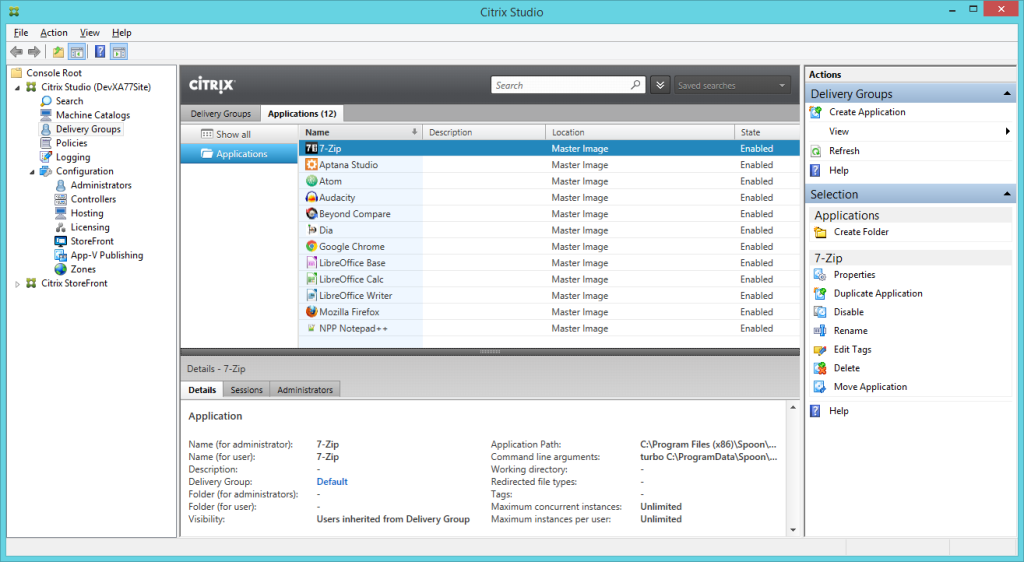 Citrix XenApp farm